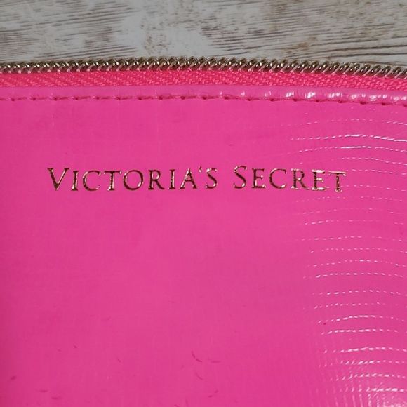 2 Victoria's Secret Bags Cosmetic & Change Purse Rainbow‎ Sequin & Pink Pleather - Picture 4 of 11